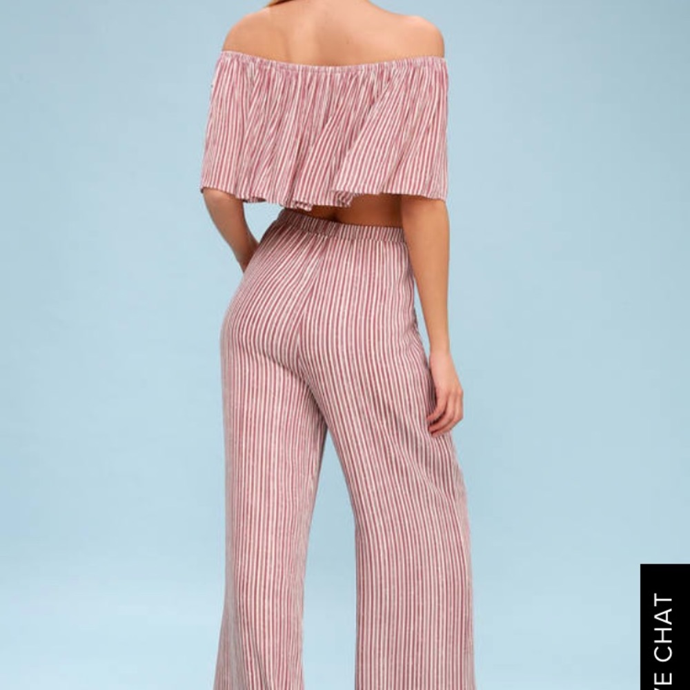 Lulu’s OFF-THE-SHOULDER TWO-PIECE JUMPSUIT